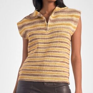 Elan | CLAIRE QUARTER ZIP SWEATER VEST